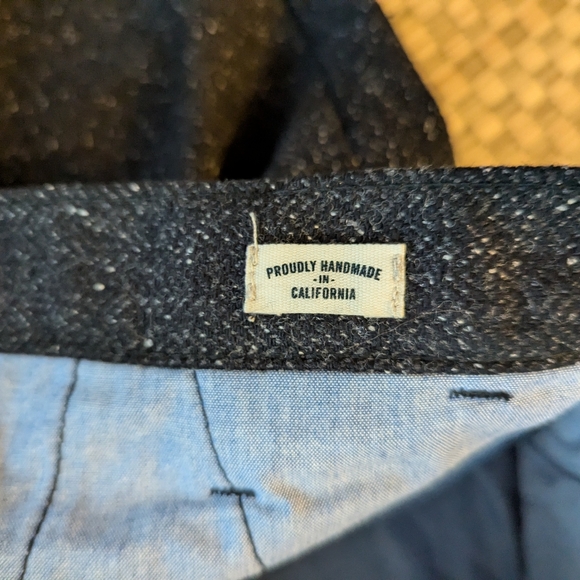 Taylor Stitch The Camp Pant in Charcoal Wool Nep Men's Size 32 x 32 Made in USA - Picture 4 of 6